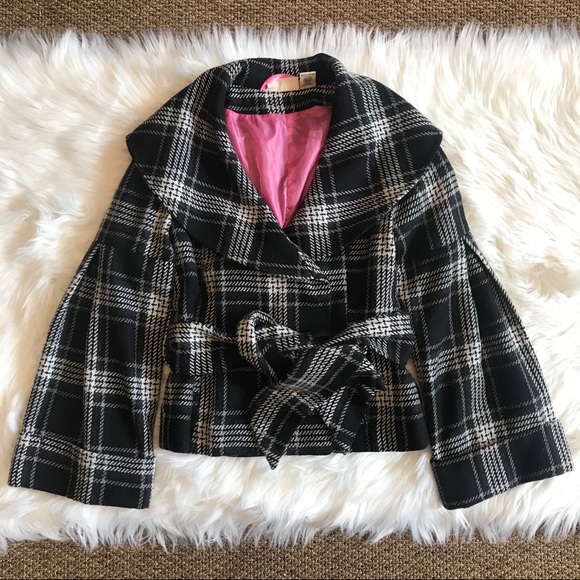 Dkny Jackets & Blazers - DKNY black/white plaid jacket